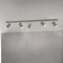 ORION Loftspot Sean, lysegrøn, 5 lyskilder, aluminium, GU10