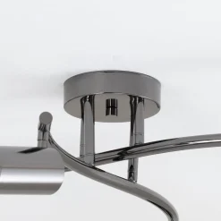 Lucea Loftspot, sort-krom, 4 lyskilder