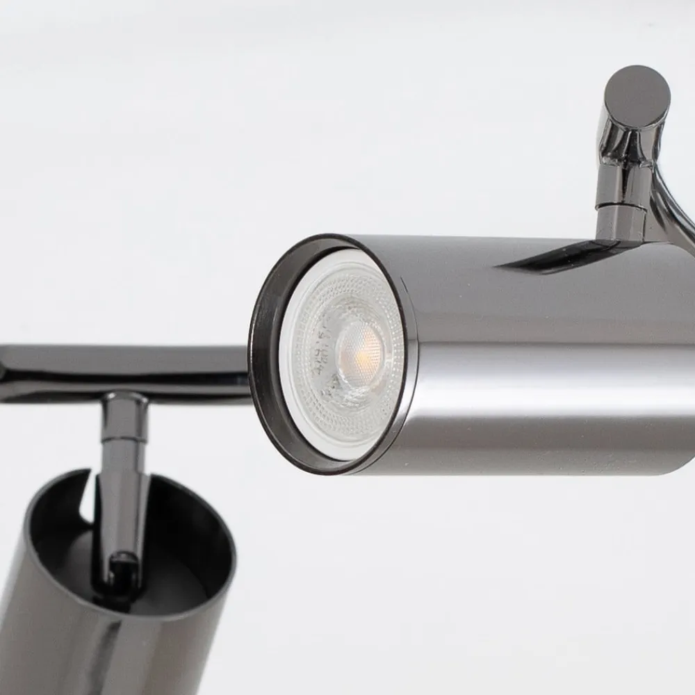 Lucea Loftspot, sort-krom, 4 lyskilder