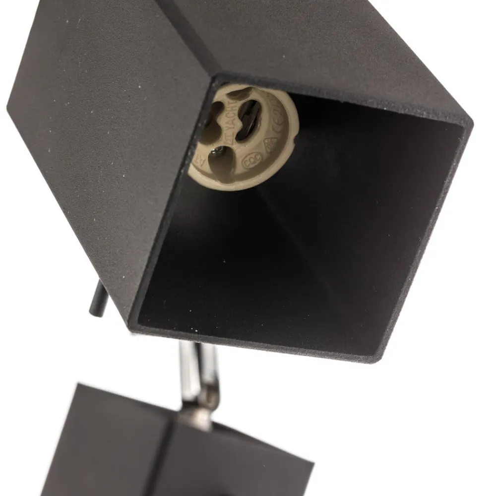 SOLLUX LIGHTING Loftlamper|Spotlights>Loftspot Square, sort, 2 lyskilder