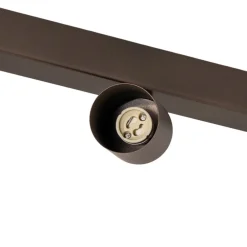 TK Lighting Loftspot Top, justerbar, brun, 4 lyskilder lineær