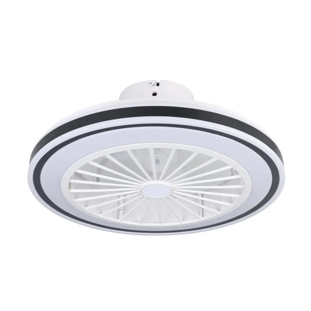 EGLO Loftventilatorer>Loftventilator Almeria LED CCT, hvid/sort