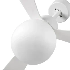 FARO BARCELONA Loftventilator Amelia Ball, LED-lampe, hvid