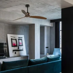 Loftventilator Copper med fjernbetjening, valnød^FARO BARCELONA Outlet