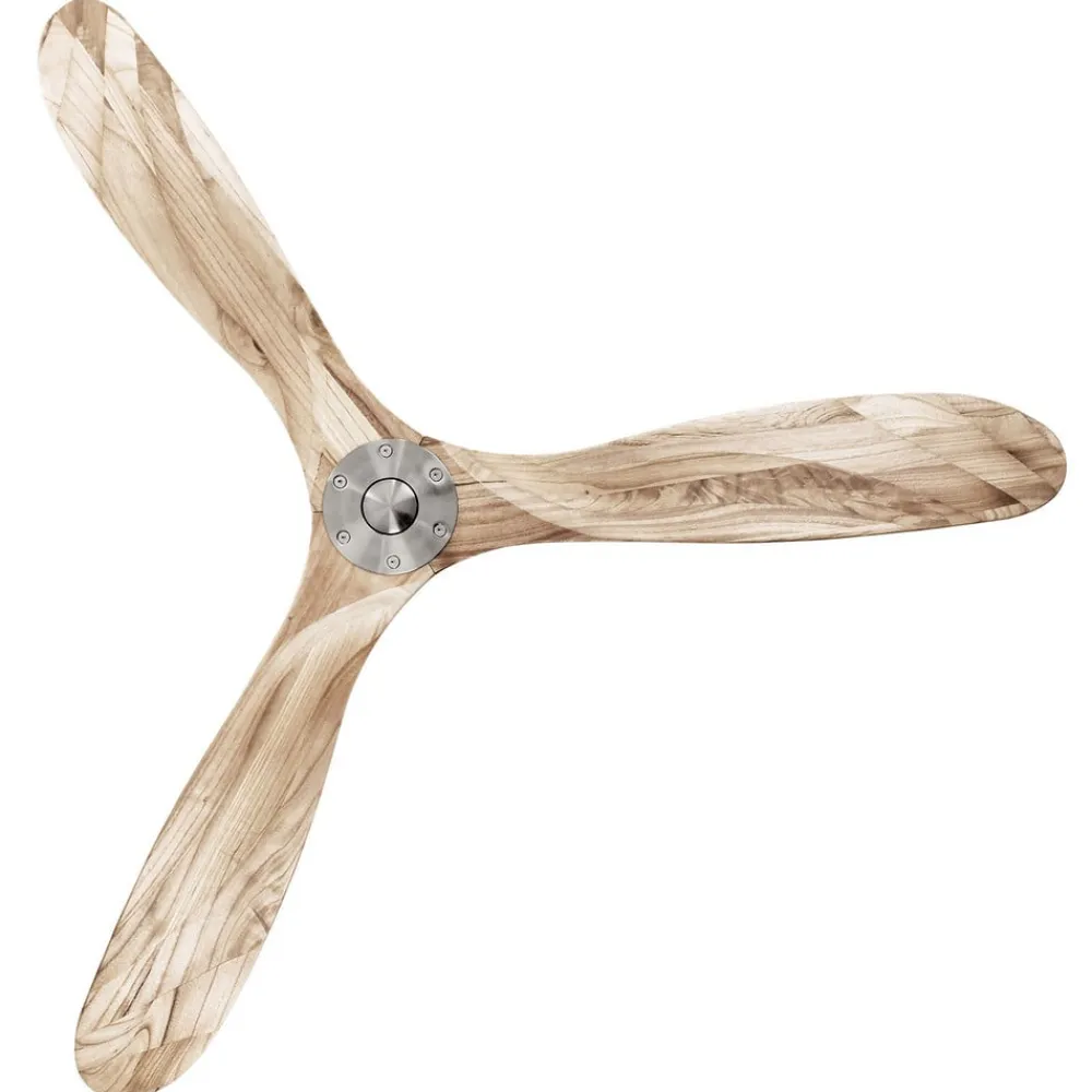 Loftventilator Eco Genuino 152 krom/lyst træ^CasaFan Best