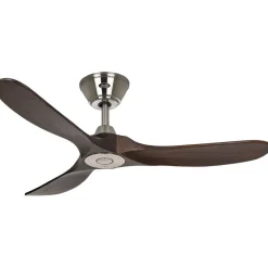 CasaFan Loftventilator Eco Genuino 122 krom/valnød