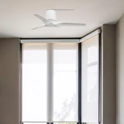 FARO BARCELONA Loftventilatorer>Loftventilator Hey S, hvid, DC-motor, støjsvag, Ø 90 cm