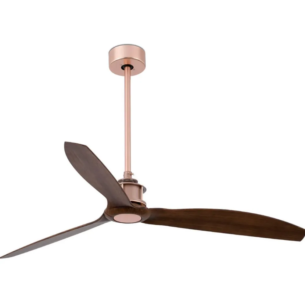 FARO BARCELONA Loftventilator Just Fan kobber valnød