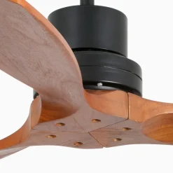 FARO BARCELONA Loftventilator Mini Lantau S, sort/valnød