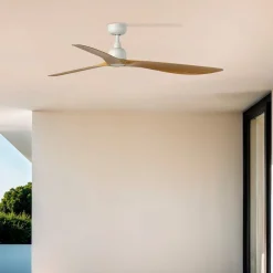 Loftventilator Outwood, brun, DC, støjsvag, Ø 150 cm, IP44^FARO BARCELONA Hot