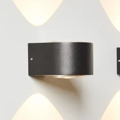 LOOM DESIGN Væg- Og Spejllamper|Væglamper>Frey LED-væglampe IP65 2x6W sort