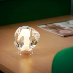 LED-bordlampe Ice Ball, krom, Ø 10,5 cm^LOOM DESIGN Clearance