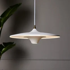 LOOM DESIGN LED-hængelampe Moja, Ø 35 cm, hvid