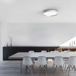 LED-loftlampe Lucia, hvid/guldfarvet Ø 60 cm^LOOM DESIGN Discount