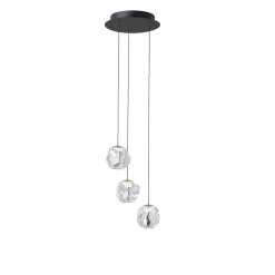 LOOM DESIGN Pendellamper>LED-pendellampe Ice Ball 3, klar, akryl
