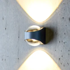 Saga udendørs væglampe op/ned sort^LOOM DESIGN