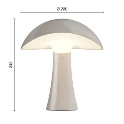 LED-bordlampe Rumee 220, grå, IP44^Louis Poulsen Clearance