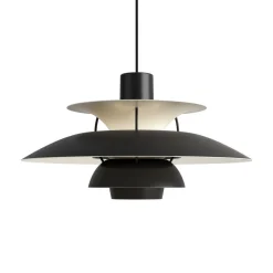 Louis Poulsen PH 5 hængelampe, monokrom sort