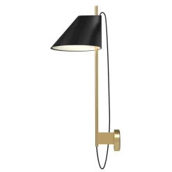 Louis Poulsen Yuh Brass marmor-væglampe, sort