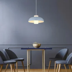 Globo Pendellamper|Pendellamper>Lowe pendellampe, blå mat, Ø 38 cm, metal