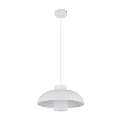 Lowe pendellampe, mat hvid, Ø 38 cm, metal^Globo