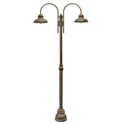 Moretti Luce Lygtepæle>Luca lygtepæl, messing, antik kobber, 2 lyskilder