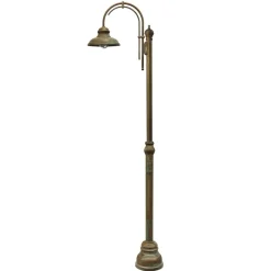 Moretti Luce Lygtepæle>Luca stolpelampe i antik kobbermessing 1-lys.