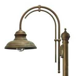 Moretti Luce Lygtepæle>Luca stolpelampe i antik kobbermessing 1-lys.