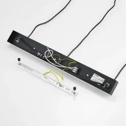 Amielle pendellampe, 3 lyskilder, sort^Lucande