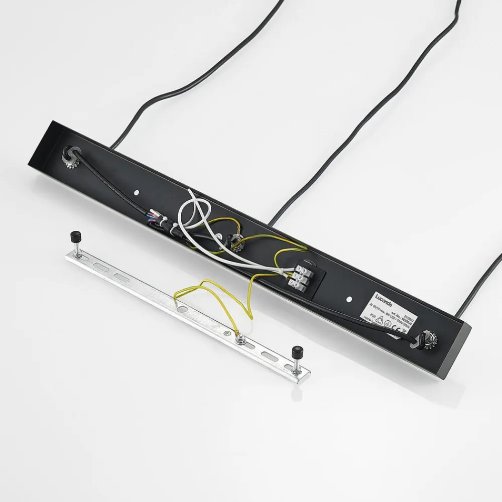 Amielle pendellampe, 3 lyskilder, sort^Lucande