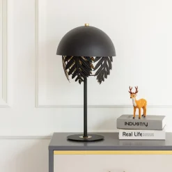 Lucande Bordlamper>Aparas bordlampe bladlook, sort-guld