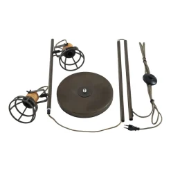 Lindby Lucande Arinthea gulvlampe, 2-lys, sort, stål, E14