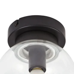 Badolo loftslampe, sort, glas, Ø 15 cm, IP44^Lucande Discount