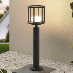 Lucande Berenike 60 cm vejlampe, mørkegrå, metal, GX53