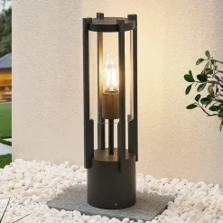 Brienne sokkellampe, 50 cm, antracit, metal^Lucande Sale