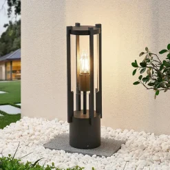 Brienne sokkellampe, 50 cm, antracit, metal^Lucande Sale