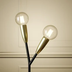 Carlea bordlampe, 2 lyskilder sort-messing^Lucande Clearance