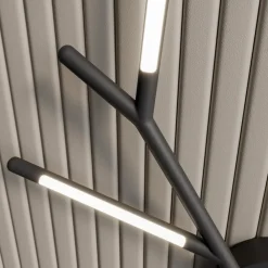 Lucande Cuerno LED-væglampe i sort-hvid