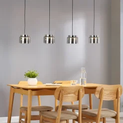 Diano hængelampe, røggrå, version med 4 lyskilder^Lucande Discount