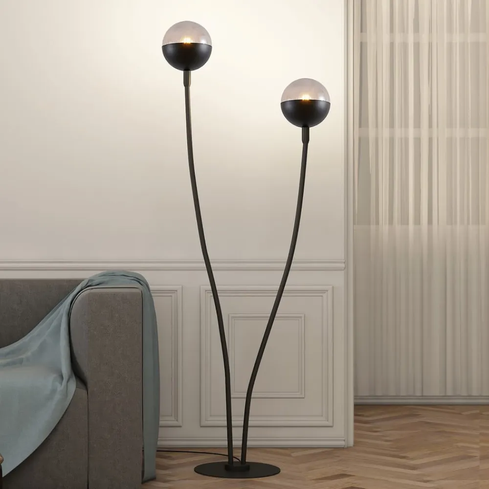 Dustian gulvlampe, 2 lyskilder^Lucande Outlet