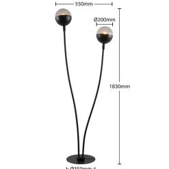 Dustian gulvlampe, 2 lyskilder^Lucande Outlet