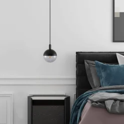 Dustian pendellampe, glaskugle^Lucande Hot