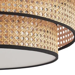 Elowen loftlampe, Ø 56 cm, rattan, bambus^Lucande Discount