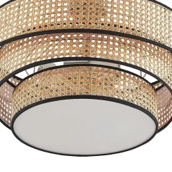 Elowen loftlampe, Ø 56 cm, rattan, bambus^Lucande Discount