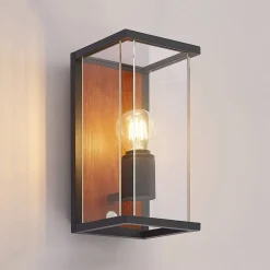 Lucande Elwin væglampe, 1 lyskilde, sensor