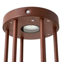 Evelis LED-vejlampe, rustfarvet, aluminium, sensor^Lucande Best