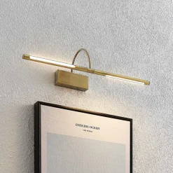 Lucande Fehmke LED-gallerilampe, antik messing