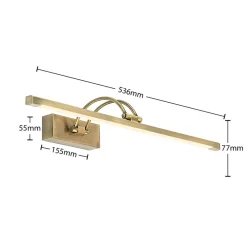 Lucande Felena LED-gallerilampe, antik messing