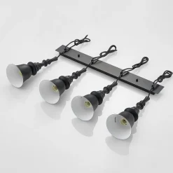 Gesja pendellampe, 4 lyskilder, lang, sort^Lucande Hot