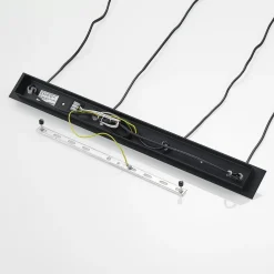 Gesja pendellampe, 4 lyskilder, lang, sort^Lucande Hot